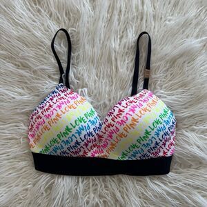 Pink Victoria’s Secret Wear Wireless Everywhere Push-up Bra Size 32DD